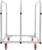 Undercat Steel Panel Truck, Heavy Duty Lumber Drywall Dolly, 1400lbs Platform Truck with 4 Swivel Casters, Flatbed Cart with 3 Side Handrails & Bottom Crossbar for Warehouse, Garage, Home, Grey