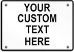 Aluminum Weatherproof Metal Sign Multiple Sizes Custom Personalized Text Here White Black Traffic Regulation Horizontal Street Signs 10x7Inches