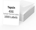 4 x 6 Inches Thermal Labels Fanfold Direct with Perforations for Thermal Printer, Permanent Adhesive Smoothly Printing Compatible Zebra/Rollo Thermal Label Printer (1000 Sheets)