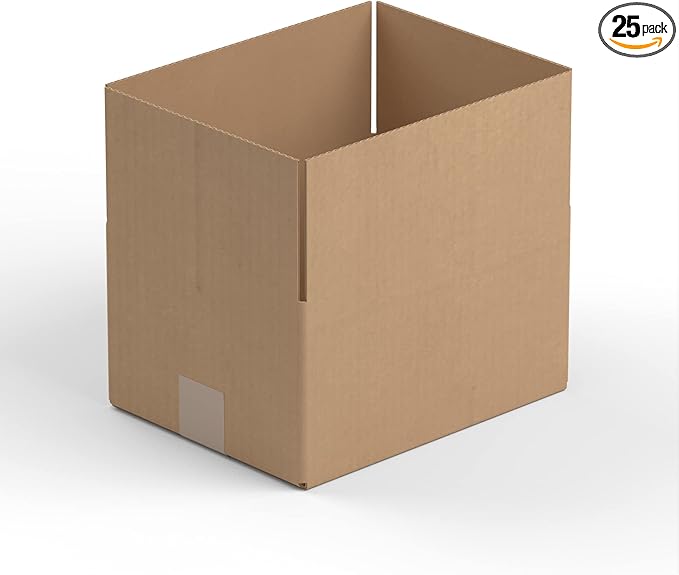 10" x 8" x 6" Kraft Corrugated RSC Shipping Box - 25/Bundle