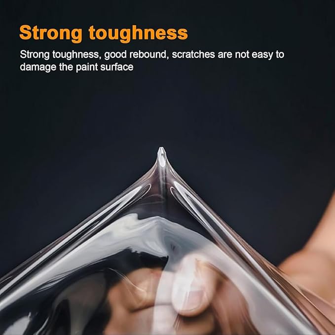 7.5mil TPU Clear Car Paint Protection Film Self Healing Adhesive Automotive Film Anti-Scratch Glossy Body Wrap Vinyl for DIY Vehicle Moto Interior Exterior,60inch x 12inch