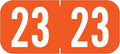 2023 MINI Year Stickers, Doctor Stuff 2023 Chart Stickers, Orange Colored, Tab 1287 Style, USA Made Year Labels for End Tab File Folders, 500/Roll, 1 Roll, 1/2" x 1-1/8"