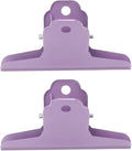 2PCS Extra Large Binder Clips Metal Bulldog Clips Large Paper Clamps Holder Chip Clips for Home School Office Drawing Bag Purple 3inch