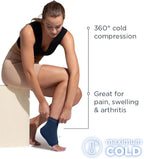 Tommie Copper BetterICE Ice Pack for Knee - Reusable, Flexible, Leak-Free Gel Cold Compress - Dark Navy, Small