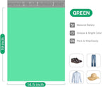 Metronic Poly Mailers 14.5x19 100 Pcs | Medium Size Shipping Bags for Clothes | Large Poly Mailer Bags, Shipping Envelopes, Mailing Bags for Small Business, Strong Adhensive Poly Bags Green