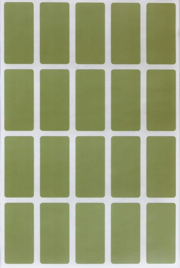Royal Green Olive Green Rectangle Stickers Adhesive Labels 1.57 inch x 0.75 inch (40mm x 19mm) - 1000 Pack