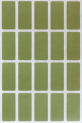 Small Rectangular Label Stickers 1.57 inch x 0.75 inch - 2160 Pack, Olive Green Color-Coding Labels (40mm x 19mm)