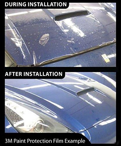 VViViD Clear Gloss Paint Protection Bulk Vinyl Wrap Film 8 Inch Roll Including 3M Squeegee and Black Felt Applicator (8 Inch x 60 Inch)