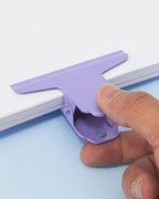 2PCS Extra Large Binder Clips Metal Bulldog Clips Large Paper Clamps Holder Chip Clips for Home School Office Drawing Bag Purple 3inch