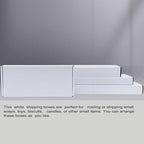 8x4x1 inch Small White Shipping Boxes 50 Pack, Corrugated Cardboard Mailer Boxes Bulk for Packaging Business Mailing Gift，Mini Mailer Boxes for Packaging Supplies Business Present