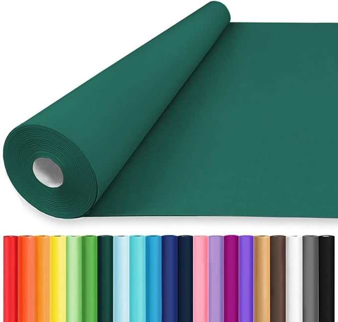 Vanhench 36" x 2400" (200') Green Wrapping Paper Roll, Kraft Paper Roll for Fathers Day/Birthday/Christmas Gifts, Bouquet Flower Crafts Paper, Moving Supplies, Solid Color Bulletin Board Paper