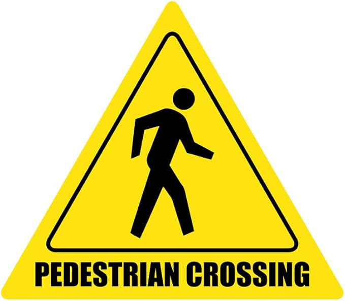 Pedestrian Crossing - Floor Sign 32" x 32" - Permanent - Sign
