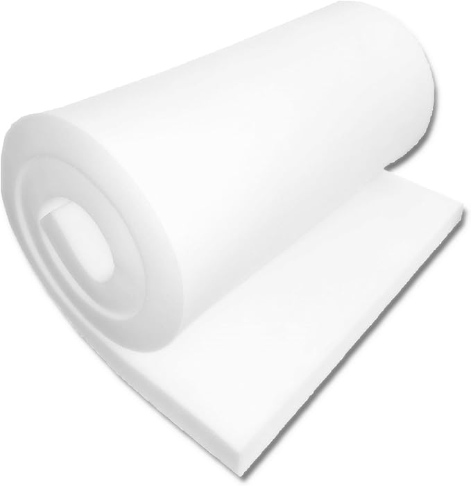 FOAMYFOAM 3Pack High Density 1 inch Thick, 24 inch Wide, 72 inch Long Upholstery Foam, Cushion Replacement