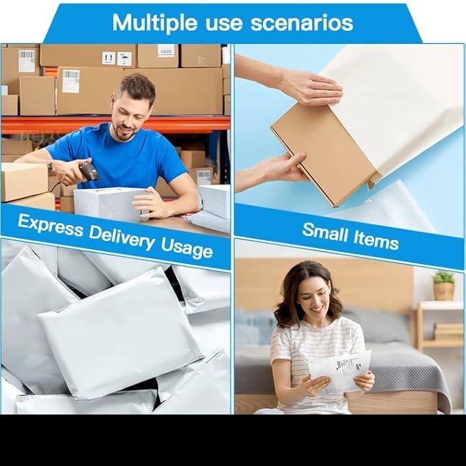 Large Poly Mailers 24x24 Inch 200PCS, 5 Layer Waterproof Self-Seal Shipping Bags for Clothes,Mailing,Books,Package, Strong Adhesive Tear-proof Mailers Bags Poly Envelopes for Small Business