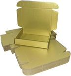 20 Pcs 14.5 x 10.6 x 2.8 inches Corrugated Cardboard Gift Boxes Recyclable Shipping Boxes for Packing Jewelry Ornament Gift Craft Packaging Supplier (Gold, 14.5 x 10.6 x 2.8")
