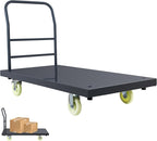Heavy Duty Platform Truck, Industrial Panel Truck Cart 360 Degree Swivel Wheels, Flatbed Cart Add Reinforcing Steel Bar with 2500 Lbs Capacity, 47X 24 Inch
