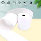 Jayard 3-1/8''x230' Thermal Paper Rolls For Credit Card - Cash Register Rolls - Premium Register Tape Pos Thermal Printer Paper (5 Rolls), Jayard-TP