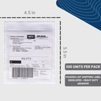 500 Units, 4.5"x5.5" Clear Packing List Shipping Label Envelopes - Heavy Duty Adhesive, Ideal for Labels, Invoices & Documents