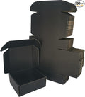50 Pack 5x5x2'' Small Shipping Boxes, Black Corrugated Cardboard Mailers for Mailing Packaging Small Business(BK552-50)
