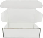 7x3.5x2 inch Small White Mailers Boxes Recyclable Corrugated Gift Box for Packaging Shipping Set of 10