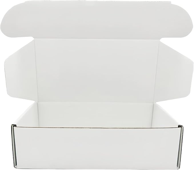 7x3.5x2 inch Small White Mailers Boxes Recyclable Corrugated Gift Box for Packaging Shipping Set of 10