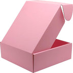 Small Pink Shipping Boxes for Small Business Pack of 25-6x6x2 inches Cardboard Corrugated Mailer Boxes for Shipping Packaging Craft Gifts Giving Products