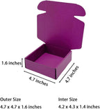 15 Pcs 4.7 x 4.7 x 1.6 Inches Mini Size Corrugated Cardboard Gift Boxes Recyclable Shipping Boxes for Packing Jewelry Ornament Gift Craft Packaging Supplier (Cranberry, 4.7 x 4.7 x 1.6")