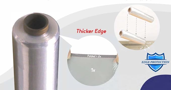4 Rolls 18" x 1500 FT Pre-Stretched Stretch Wrap 33 Gauge (80G Equivalent) Clear Hand Shrink Pallet Wrap Film for Moving and Warehouse - Shipping Depot