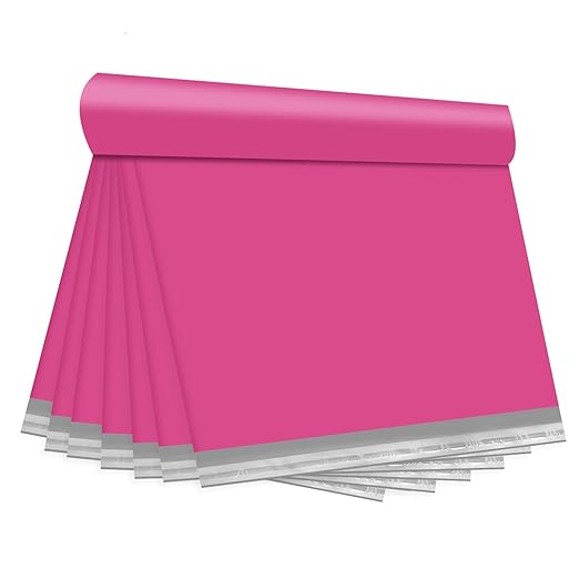Pink Poly Mailers 24x24 200 Pcs, Cute Waterproof Shipping Bags with Self-Seal Adhesive, Durable Tear-Resistant Shipping Envelopes for Clothing