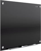 Quartet Magnetic Dry Erase Board, 96" x 48" Glass Whiteboard for Wall, Infinity, Black (G9648B)