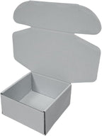10 Pcs 9.8 x 9.8 x 4 inches Large Size Corrugated Cardboard Gift Boxes Recyclable Shipping Boxes for Mailing & Holidays, Wedding, Birthday, Gifts Packaging (Gray, 9.8 x 9.8 x 4")