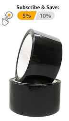 ABC Carton Sealing Tape 1.89 Inches Wide x 999.56 yd Length. 6 Rolls of Black Moving Tape for Boxes. Box Tape for Moving, Packing, Shipping, and Mailing. 2 mil Thick Acrylic Shipping Tape Rolls