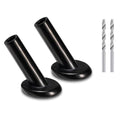 20 Pack 45 Degree Angle Protective Sleeves, Black Cable Railing Corner Protector Sleeve Beveled for 1/8" Wire Rope, T316 Marine Grade Cable Railing Kit with Two Drill Bit for Wood Posts HF039B