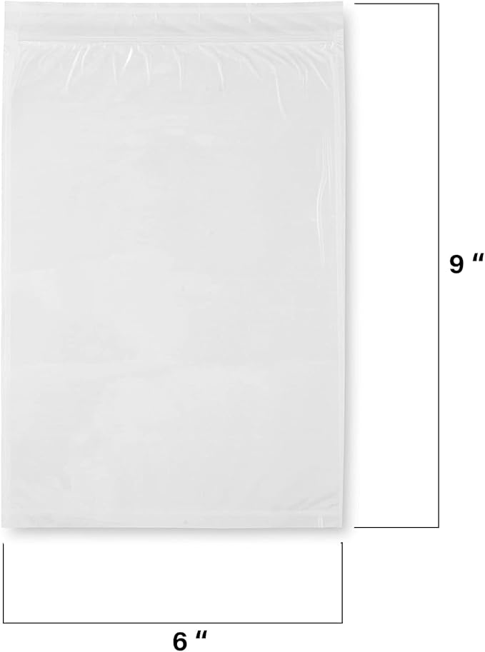 MT Products Clear Plastic Envelope Pouch 6" x 9" - Disposable Blank Packing List for Shipping - Pack of 50