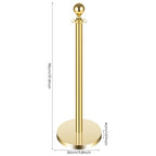 6 Pcs Stanchions with Red Velvet Ropes Set, 4 Red Velvet Ropes and 6 Posts Poles, Hollow Base with Stainless Steel Post for Red Carpet Party Decoration Crowd Control Barriers (Golden)
