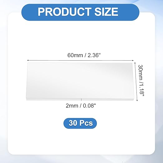 uxcell 30Pcs Double Sided Adhesive Pads, 2.36" x 1.18" Clear Removable Heavy Duty Mounting Tape Picture Hanging Sticky Adhesive Pad for Wall, Poster Picture, DIY Craft