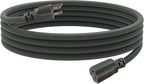 EP 10 Ft Outdoor Extension Cord, 12/3 SJTW Heavy Duty Extension Cable with 3 Prong Grounded Plug, 15 AMP Power Cord for Lawn, Garden, Appliances, Gray