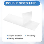 uxcell 50Pcs Double Sided Adhesive Pads, 4.72" x 1.18" Clear Removable Heavy Duty Mounting Tape Picture Hanging Sticky Adhesive Pad for Wall, Poster Picture, DIY Craft