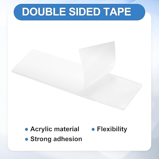 uxcell 50Pcs Double Sided Adhesive Pads, 4.72" x 1.18" Clear Removable Heavy Duty Mounting Tape Picture Hanging Sticky Adhesive Pad for Wall, Poster Picture, DIY Craft