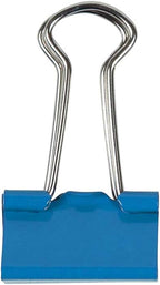 JAM PAPER Colorful Binder Clips - Small - 3/4 Inch (19 mm) - Blue Binderclips - 25/Pack