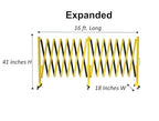 Trafford Industrial Expandable Metal Barricade, 16 Feet, Yellow and Magenta, Mobile Safety Barrier Gate, Retractable Traffic Fence