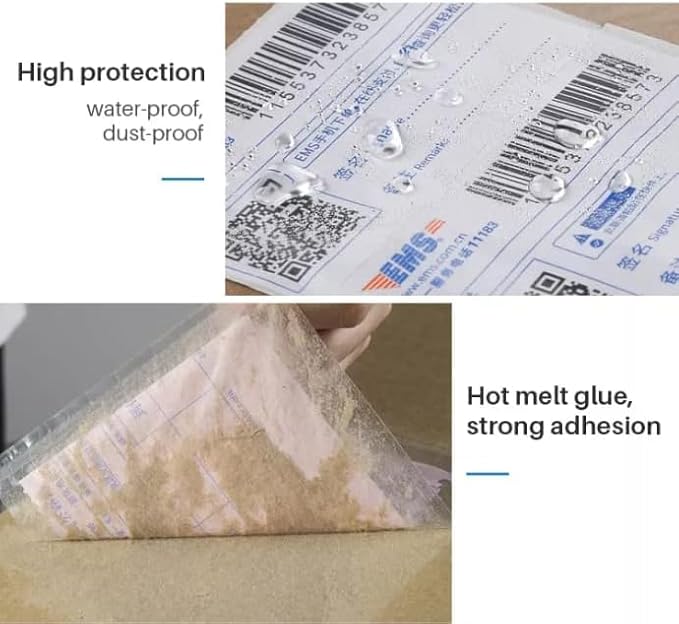 4.5" x 5.5" Shipping Label Sleeves, Clear Adhesive Top Loading Packing List, Self-Adhesive Packing List Waterproof Mailing Shipping Label Envelopes (200 Pack)