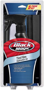 Rvinyl Window Tint Kit Compatible with Dodge Caravan 2001-2007 in Black - Spray Bottle, Razor Blade, Conqueror Squeegee, Micro Fiber Cloth
