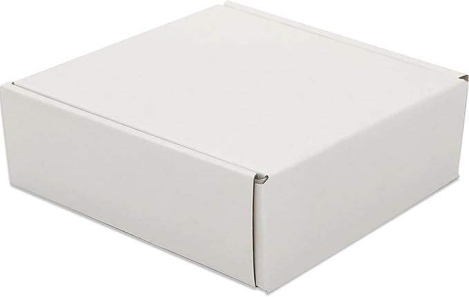 Small White Shipping Boxes for Small Business Pack of 25-6x6x2 inches Cardboard Corrugated Mailer Boxes for Shipping Packaging Craft Gifts Giving Products