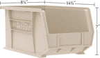 Akro-Mils 30240 AkroBins Plastic Storage Bins, Space-Saving Stackable Bins for Garage, Pantry, Craft Organization, 15-Inch x 8-Inch x 7-Inch, Clear, 12-Pack