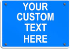 Aluminum Weatherproof Metal Sign Multiple Sizes Custom Personalized Text Here Blue White Notice Travel Horizontal Street Signs 10x7Inches