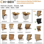 400 Pack 4x4x1'' Small Shipping Boxes, Corrugated Cardboard Mailers for Business, White (CM441-400)