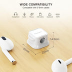 24 Pack Magnetic Cable Clip Organizer Cord Holder, Picozon Adhesive Cable Management, Wire Phone USB Charger Cable Holder, Keeper Organizer for Office Home Desktop Table - White