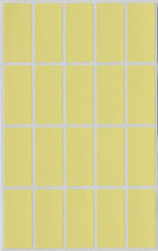 Royal Green Rectangular Color Coding Stickers in Pastel Yellow (40mm x 19mm) 1.57 inch x 0.75-1000 Pack