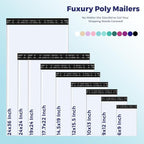 Fuxury 100 Pcs 12x15.5" Poly Mailers,Heavy Duty Shipping Bags for Clothing,Self Seal Plastic Mailing Envelopes for Books Packaging Postal Return Business,White